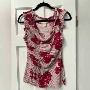 Anthropologie ruched knit shirt